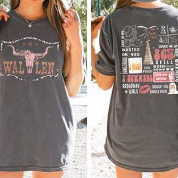 comfort colors vintage wallen western shirt, wallen western shirt cowgirl shirt western tee cowgirl country shirt, retro
