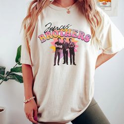 jonas brothers vintage t-shirt, jonas five albums one night tour shirt, jonas brothers 2023 tour shirt, nick joe kevin j