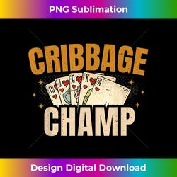 Cribbage Champ Card Game Players - Minimalist Sublimation Digital File - Chic, Bold, and Uncompromising