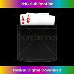 Pocket Aces Poker T- (Hearts & Diamonds) - Bohemian Sublimation Digital Download - Tailor-Made for Sublimation Craftsmanship