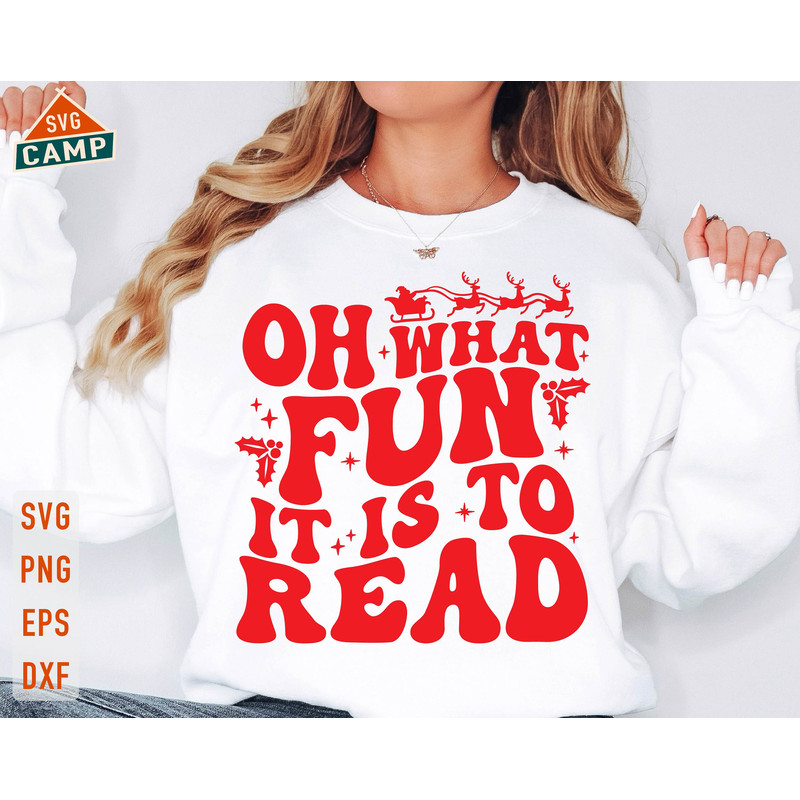 Oh What Fun it is to Read Svg, Funny Librarian Christmas Svg, Winter Holiday Book Svg, Christmas Book Lover Svg, Librarian Christmas Gifts 1.jpg