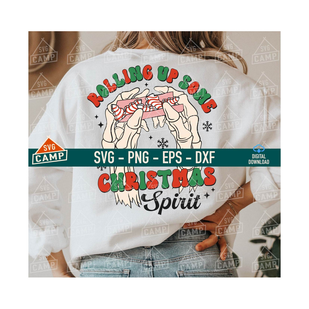 Rolling up Some Christmas Spirit Svg, Christmas Cake Svg, Funny Christmas Svg, Winter Shirt Svg, Christmas Tree Cake, Christmas Shirt Svg.jpg