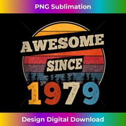 Awesome Since 1979 43rd Birthday Gift For 43 Years Old Tank Top - Contemporary PNG Sublimation Design - Crafted for Sublimation Excellence