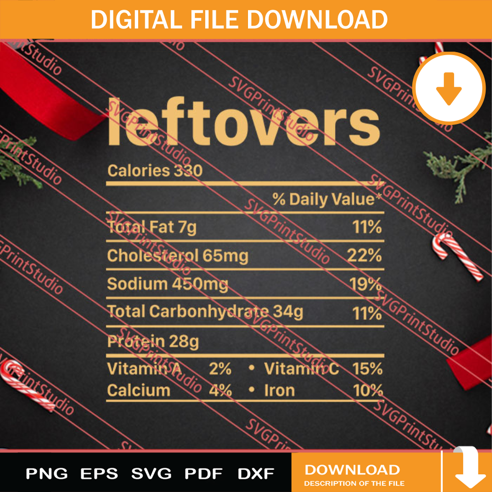 Leftovers Thanksgiving SVG PNG EPS DXF Silhouette Cut Files.jpg