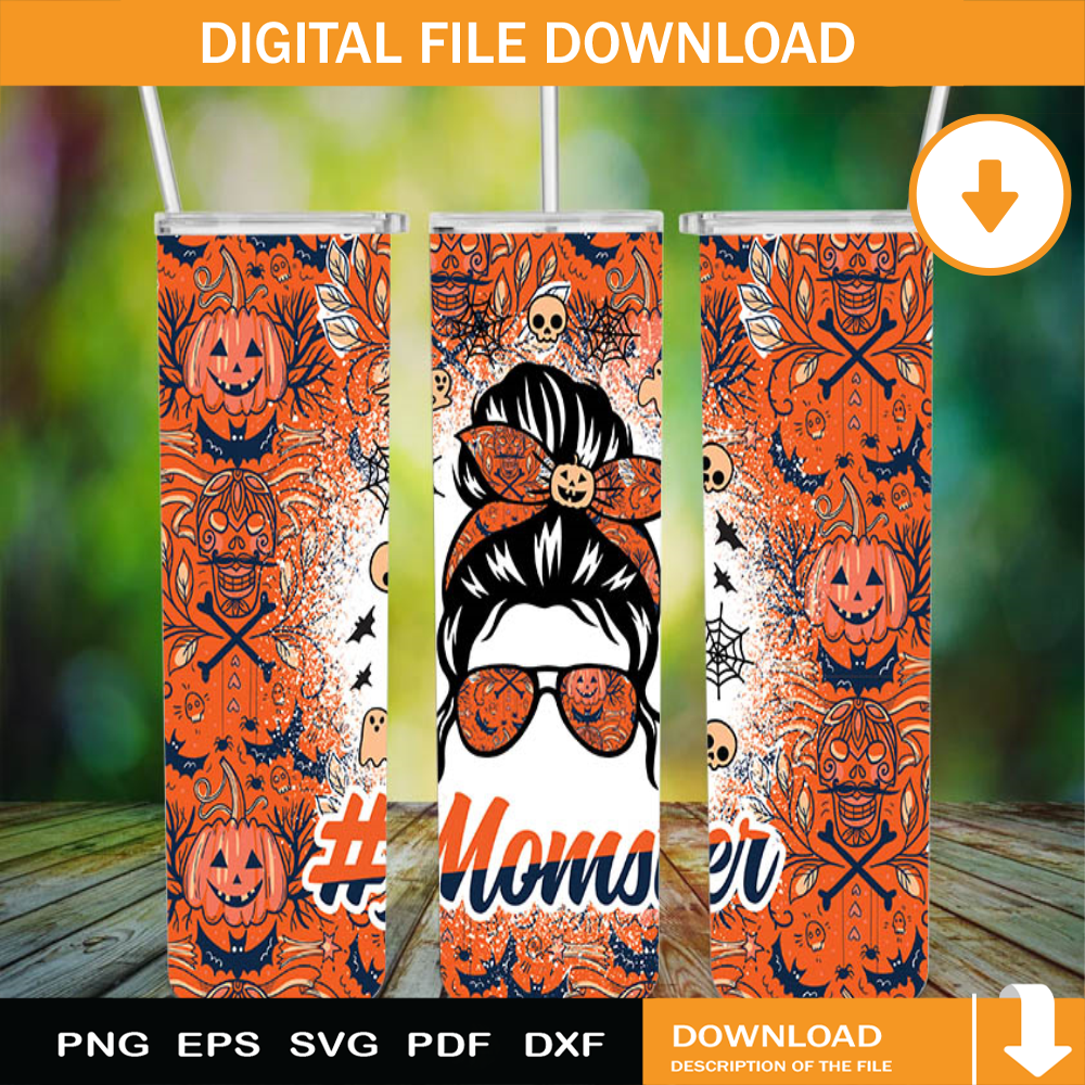 Momster Skinny Tumblers, 20oz Skinny Tumbler, Tumbler Wrap, Halloween Tumblers.jpg