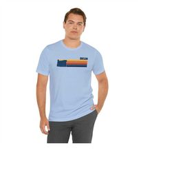 oregon tshirt | mens graphic tee | striped color shirt | oregon shirt | oregon state shirt | vintage state shirts | blue