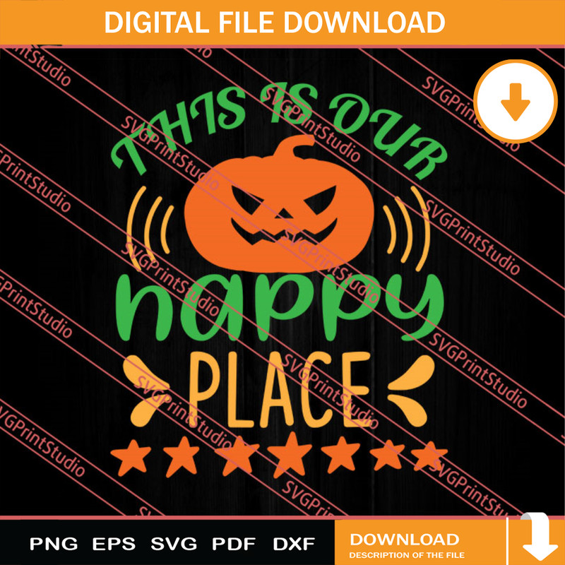 This Is Our Happy Place SVG PNG EPS DXF Silhouette Cut Files.jpg