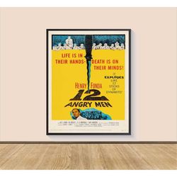 12 Angry Men Movie Poster Print, Canvas Wall