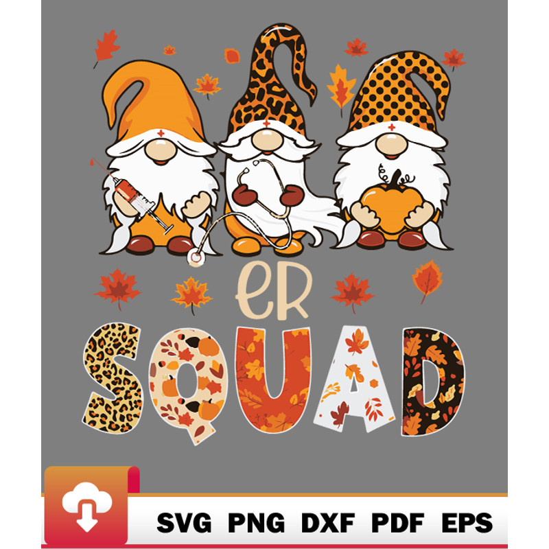 Thanksgiving SVG, Er Squad Cute Gnome Nurse Leopard Thanksgiving Stethoscope SVG - WildSvg.jpg