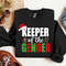 Christmas Reveal Party Shirts, Keeper Of The Gender Christmas Sweatshirt, Gender Announcement T-Shirts, Christmas Baby Announcement Hoodie.jpg