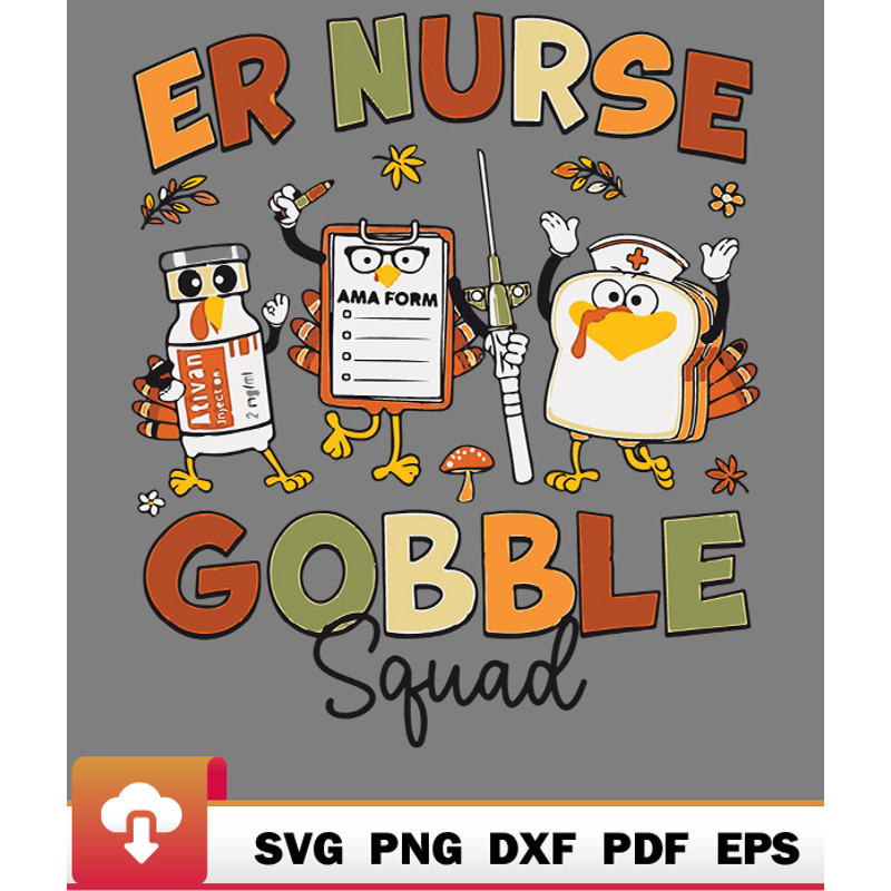 Thanksgiving SVG, Groovy Icu Nurse Gobble Squad Nurse Turrkey Thanksgiving SVG - WildSvg.jpg