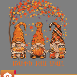 happy fall yall gnome pumpkin autumn leaves thanksgiving svg  wildsvg