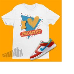 i love sneakers shirt to match dunk fruity pebbles - fruity pebbles dunk matching shirt - retro dunks sneakers tee - 90s