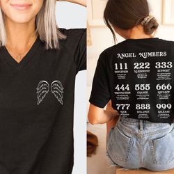 angel numbers v neck shirt  mystical shirt  good energy shirt  law of attraction shirt  meditation shirt  spiritual gift