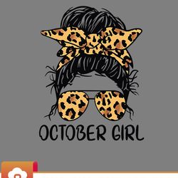 leopard october girl messy bun halloween thanksgiving svg  wildsvg
