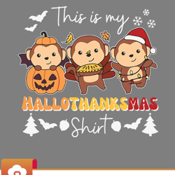 monkey christmas halloween this is my hallothanksmas svg wildsvg