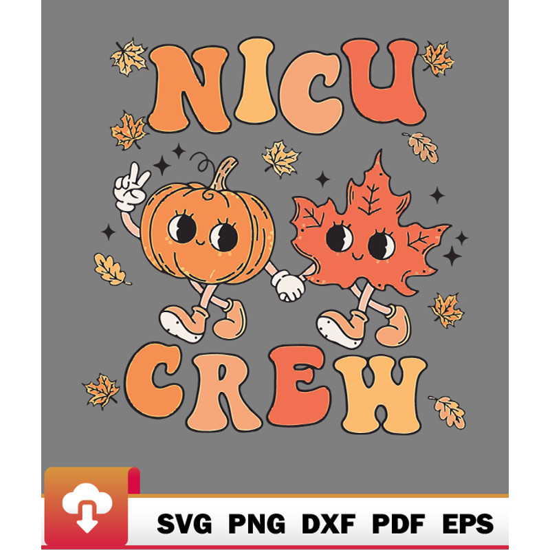 Thanksgiving SVG, Nicu Crew Nurse Retro Groovy Pumpkin Thanksgiving SVG - WildSvg.jpg