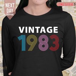 40th birthday long sleeve t shirts, birthday shirts women men, personalized long sleeve custom t-shirt customized tee, p