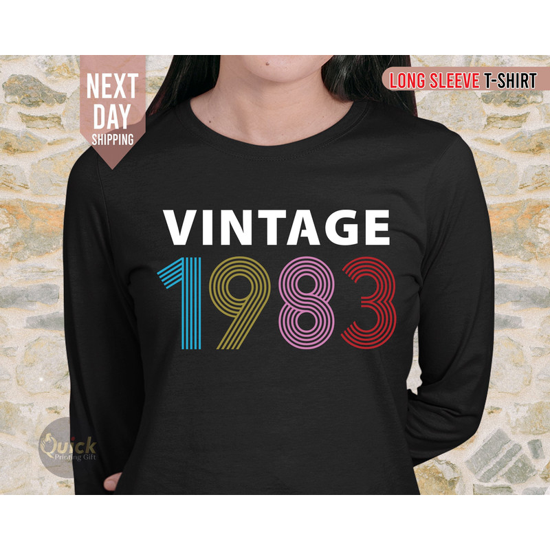 40th Birthday Long sleeve t shirts, Birthday Shirts Women Men, Personalized Long Sleeve Custom T-Shirt Customized Tee, Personalised Gift Top.jpg