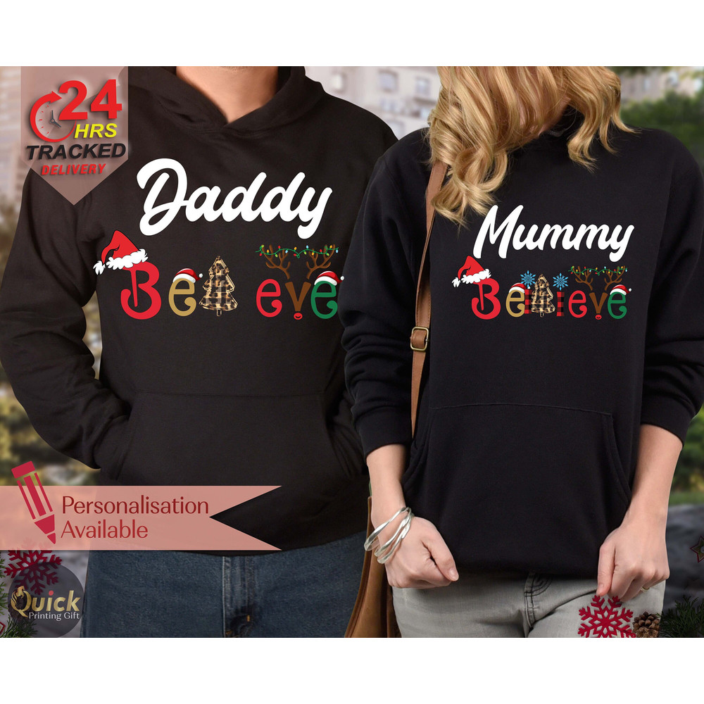Christmas Believe Hoodies, Merry Christmas Shirts UK, Christmas Gifts for Women, Christmas Party Shirt, Christmas Gifts for her Personalied.jpg