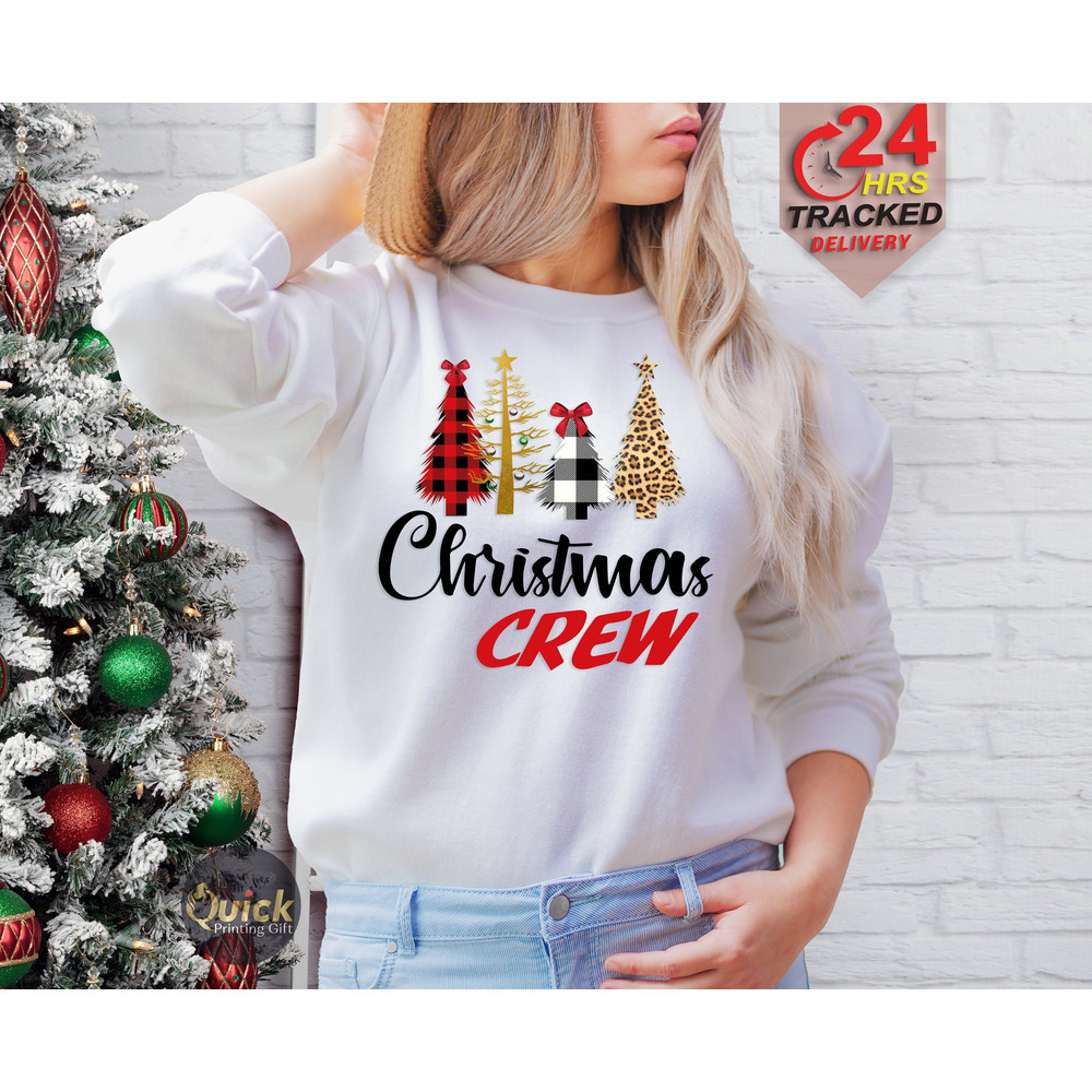 Christmas Crew Tree Jumper, Christmas Jumper for Women Men, Holiday Christmas Sweatshirt, Christmas Jumper School Office, Family Xmas Gift.jpg