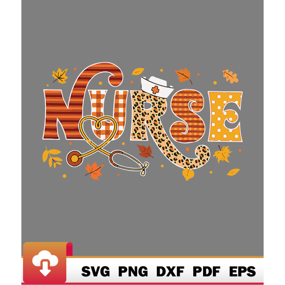 Thanksgiving SVG, Retro Autumn Pumpkin Fall Nurse Life Thanksgiving Nurse Funny Great SVG - WildSvg.jpg