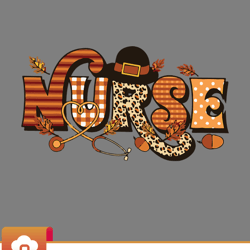 retro nurse thanksgiving fall scrub top rn icu er nursing svg  wildsvg