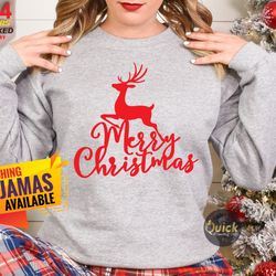 christmas reindeer sweater, christmas jumper for women men, holiday christmas sweatshirt, christmas sweater family, xmas