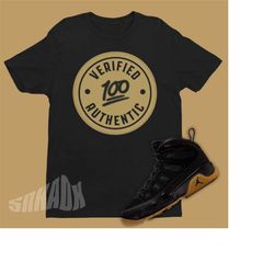 air jordan 9 boot nrg black gum sneaker match tee - retro 9s tee - verified authentic shirt to match black gum jordan 9s