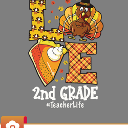 thanksgiving love nd grade second grade teacher turkey cute svg  wildsvg