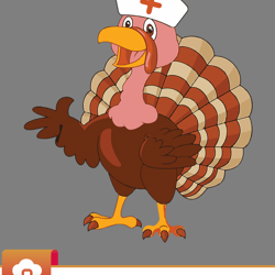 thanksgiving nurse turkey face scrub nursing holiday funny   wildsvg