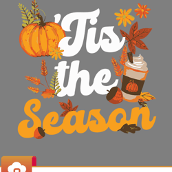 tis the season pumpkins spice fall autumn leaves svg wildsvg