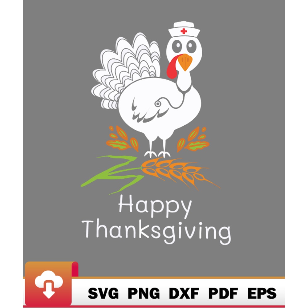 Thanksgiving SVG, Turkey Nurse Happy Thanksgiving Scrub Icu Er Rn Great Keen SVG - WildSvg.jpg