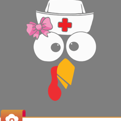 turkey nurse thanksgiving scrub nursing turkey face svg  wildsvg