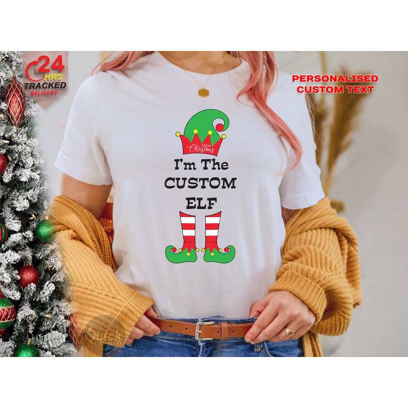 Custom Family Elf T-shirt, Matching Christmas Shirt, Funny Elf Christmas Shirt, Christmas Family Party Outfit, Holiday Gift for Kids.jpg
