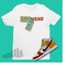 Sneaker Stickers Shirt To Match Dunk High All Love No Hate - Retro Dunk Matching Tee - Skater Shirt To Match Froskate Du