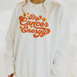 cancer sweatshirt water sign sweatshirt cancer birthday gift zodiac sign crewneck astrology top retro zodiac crewneck