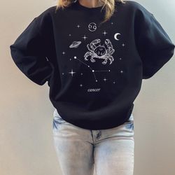 cancer sweatshirt cancer gift astrology sweatshirt zodiac sweatshirt cancer birthday gift zodiac sign sweatshirt vin