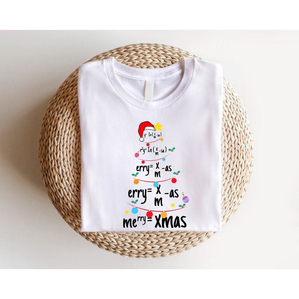 Math Teacher Christmas Shirt, Math Christmas Tree T-Shirt, Funny Math Christmas Tee, Christmas Teacher Outfits, Equation Christmas Clothing.jpg