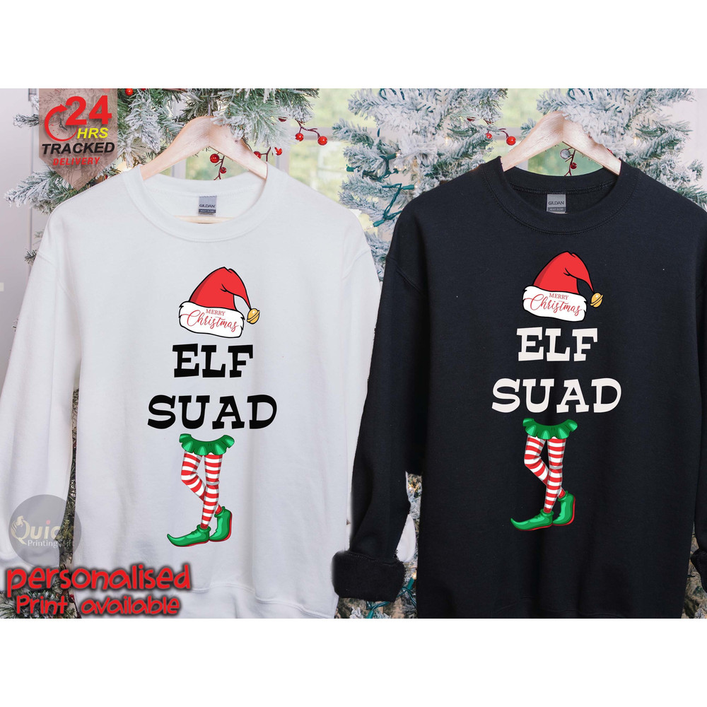 Elf Squad Christmas Shirt, Christmas Group Sweatshirt, Christmas Cousin Crew 2022 Sweatshirt, Matching Christmas Sweaters, Christmas Gift.jpg