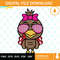 Girl Turkey Svg, Cute Turkey Svg, Baby Turkey Svg, Thanksgiving Svg Png Dxf Eps Design Graphic.jpg