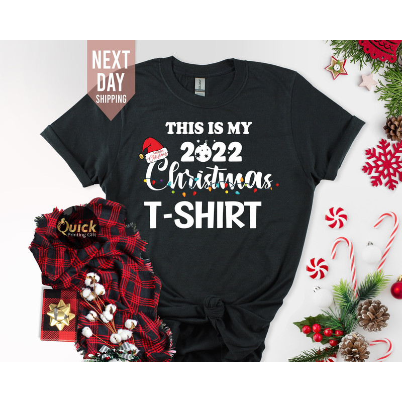 Funny Christmas TShirts for Women Men 2023, Matching Family Christmas Outfit, Holiday T Shirt, Christmas Gifts for Friend, 1st Xmas shirt.jpg