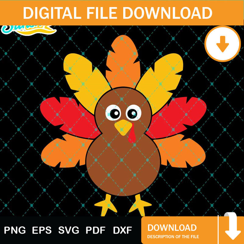 Thanksgiving Turkey Svg, Turkey Svg Svg, Thanksgiving Svg Png Dxf Eps Design Graphic.jpg