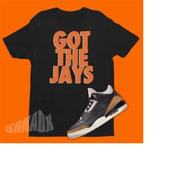 got the jays unisex shirt to match air jordan 3 desert elephant - retro 3 tee - aj3 matching tee for sneaker heads