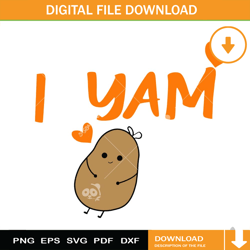 i yam set couples thanksgiving svg, she is my sweet