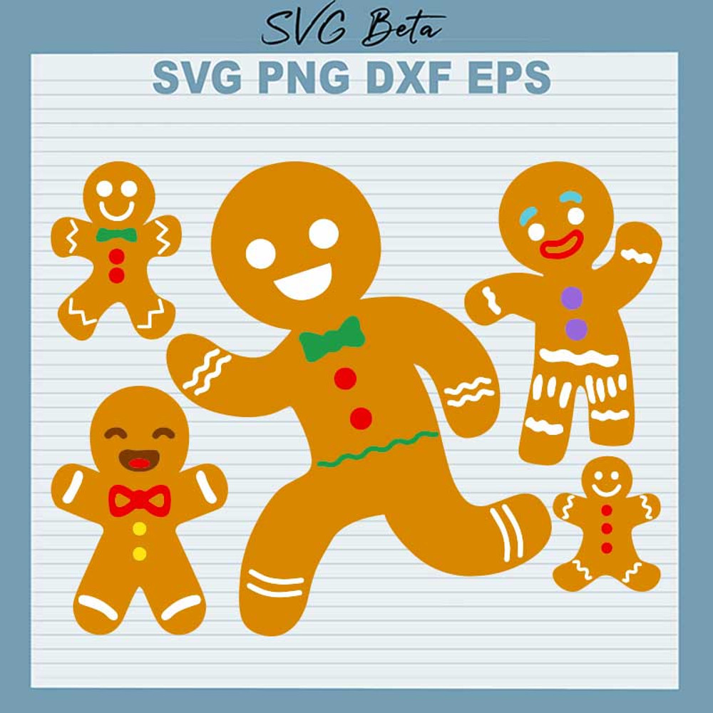 Gingerbread Man SVG, Christmas Gingerbread SVG, Merry Christmas Gift SVG PNG DXF cut file.jpg