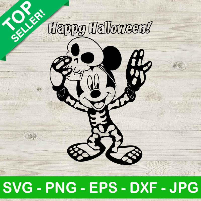 Halloween Mickey Skeleton SVG, Mickey Happy Halloween SVG, Disney Skeleton SVG.jpg