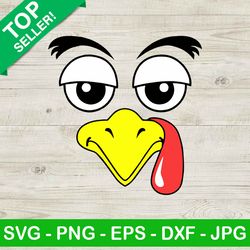 turkey face svg, thanksgiving svg, turkey svg