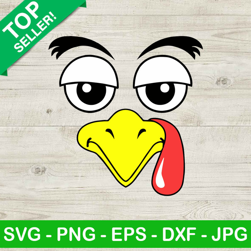 Turkey face SVG, Thanksgiving SVG, Turkey SVG.jpg