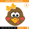 Cute Girl Turkey Svg, Girl Thanksgiving Svg, Cute Turkey Svg.jpg